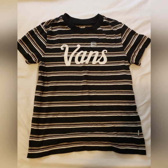 Vans Tops - Van's Striped Logo Tee